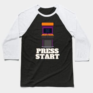 Press Start Arcade Gamer Apparel Baseball T-Shirt